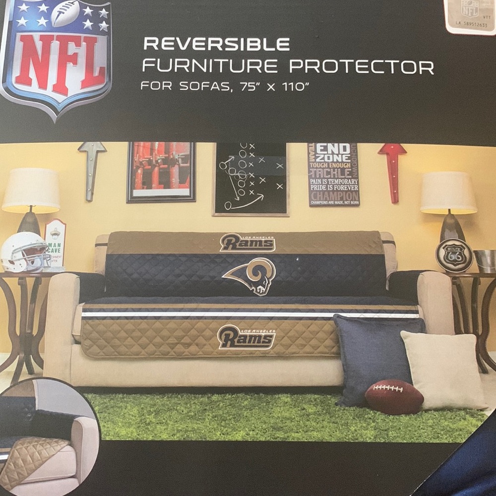 NFL Rams furniture protector. Never been used!
